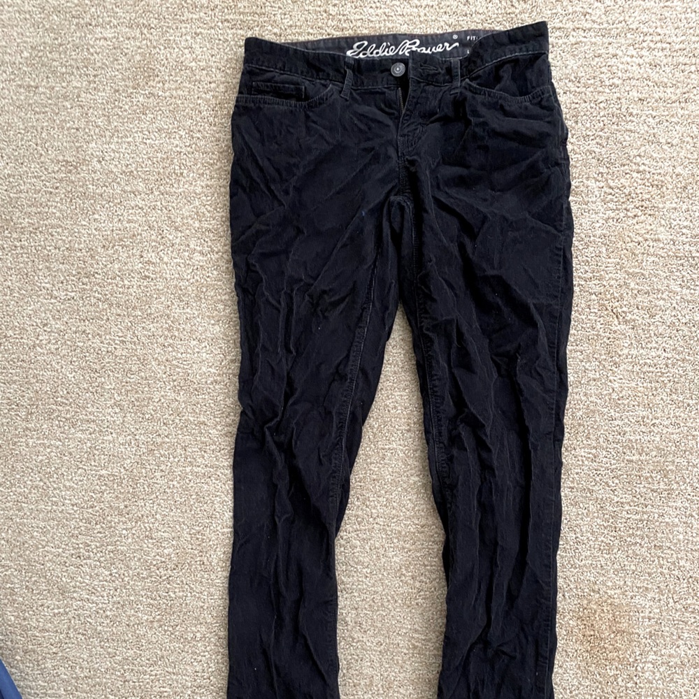 black corduroy pants